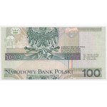 100 zlotych, 1994, a very striking cutting error
