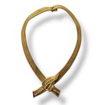 Gold necklace with 24 diamonds, 585 gold, weight 60.20 grams