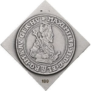 Maximilien II (1564-1576), pièce de 2 tolars (numérotée /100./), réfrappe