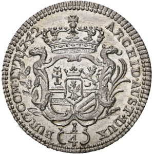 Marie-Thérèse (1740-1780), 1/4 de thaler de 1742, Hall