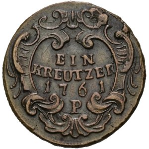 Marie-Thérèse (1740-1780), 1 Krejcar 1761 P, Prague