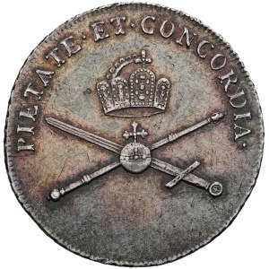 Leopold II (1790–1792), AR token from 1790 commemorating his coronation as Roman Emperor in Frankfurt