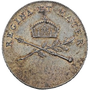 Leopold II (1790–1792), AR token from 1791 commemorating the coronation of Marie Ludovika as Queen of Bohemia in Prague