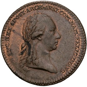 František I. (1792-1835), AE větší jeton na holdování v Namuru 3.6.1792
