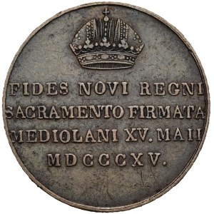 František I. (1792-1835), AE žeton 1815 holdování v Miláně