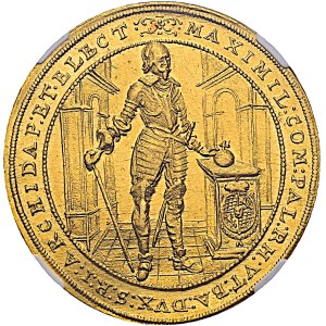 Maximilian I. (1598 – 1651) 5 dukátov, 1640, od roku 1623 kurfirst Svätej ríše rímskej.