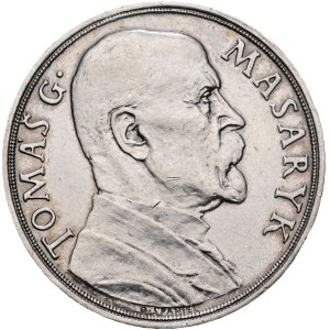 O. Španiel – Medal featuring a portrait of T. G. Masaryk, commemorating his 85th birthday, 1935