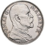 O. Španiel – Medal featuring a portrait of T. G. Masaryk, commemorating his 85th birthday, 1935