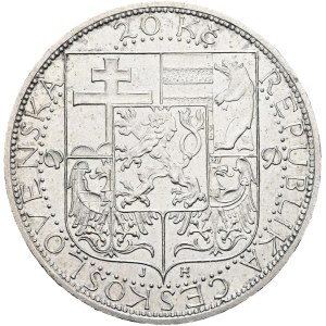 ČSR ( 1918-1939), 20 Kčs 1937 TGM