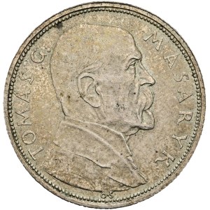 Czechoslovakia (1918–1939), 10 Kčs, 1928, TGM
