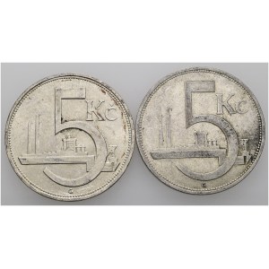 République tchécoslovaque (1918-1939), 5 Kčs 1929, 1930