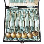 , Hungary - A set of 6 coffee spoons made in Hungary