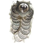 , A bracelet made from 16 linked 10-kopeck coins of Nicholas II,