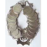 , A bracelet made from 16 linked 10-kopeck coins of Nicholas II,