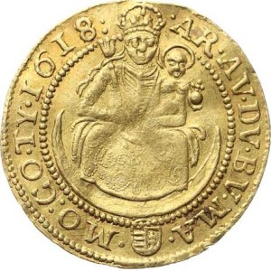 Matthias II (1611–1619), Ducat 1618 NB, Nagybánya Husz. 1088, 3.399 g