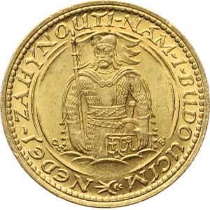 Československo, obdobie 1918 – 1939, dukát z roku 1923 – sv. Václav /61 861 ks/ 3,453 g