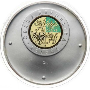 Czech Republic (1993–), 2,000 Kč 1999–2000, matte capsule version, case + certificate