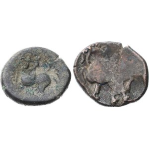 Celti orientali - Sirmia, tetradrachma, testa stilizzata a destra / cavallo stilizzato a sinistra