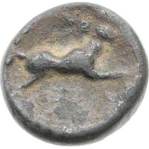 Bruttium – Rhegion, AE obol (480–456 pred n. l.); A: Zajac bežiaci doprava / REC v kruhu