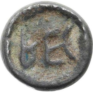 Bruttium – Rhegion, AE obol (480–456 pred n. l.); A: Zajac bežiaci doprava / REC v kruhu