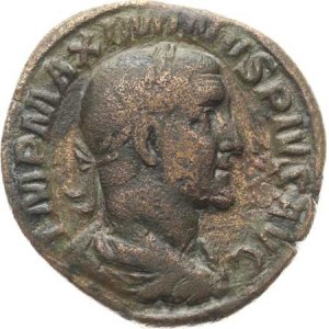 Maximinus I (235–238), Sestertius, Fides standing between S and C, holding a military tent in both hands
