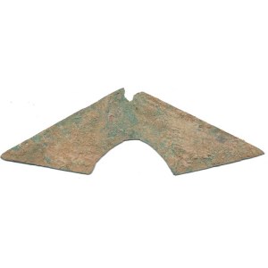 China – Zhou Dynasty (1046–256 BCE), bridge coin – no inscription, bronze, length 120 mm, 9.136 g