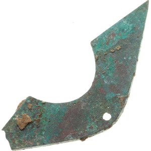 China – Zhou Dynasty (1046–256 BCE), bridge coin – no inscription, bronze, length 80 mm, 4.654 g