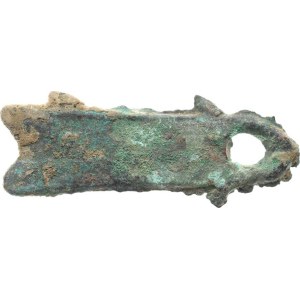 China – Zhou Dynasty (1046–256 BCE), fish-shaped bronze coin, length 55 mm, weight 8.007 g