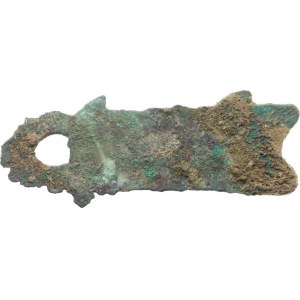 China – Zhou Dynasty (1046–256 BCE), fish-shaped bronze coin, length 55 mm, weight 8.007 g