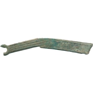 China – Shanxi Province, City of Ming (480–225 BC), Knife-shaped bronze coin, 130 mm, 11.508 g, R