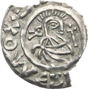 Boleslav II (967–999), Denar C – 123/122, OMERIZ R, chipped, approx. 3/5