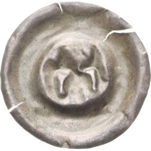 Václav II. (1278-1305), Brakteát střední C - 855, mělce vyražen, naprasklý