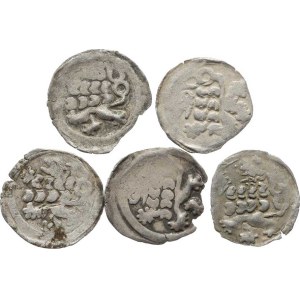 Jiří of Poděbrady (1460–1471), Round coin with a lion (5x) – 5 variants