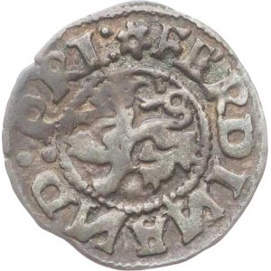 Ferdinand I. (1526-1564), Bílý peníz b.l., K.Hora opis: FERDINAND : PRI : * - obrácená pí