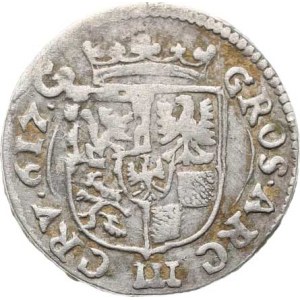 Krnov, Johann Georg (1607–1624), 3 kr. 1617 CP Sa 123 var.: IOHAN GEOR (3)D G MAR B / around