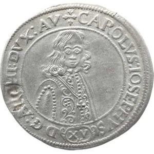 Olomouc, Charles I Joseph (1663–1664), XV, minted in 1663 – S-V 201 “RR” 6.002 g