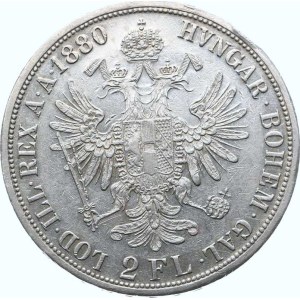 František Josef I.(1848-1918), Dvouzlatník 1880 b.zn., dr. hr.