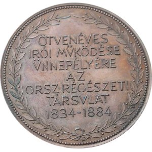 Austro-Hungarian Medal, Hungary – Ferenc Pulszky, bust viewed from the left, inscription on two lines / For 5