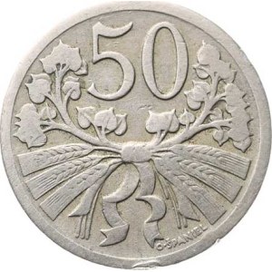 Údobí let 1918-1938, 50 hal. 1925, m. hr.