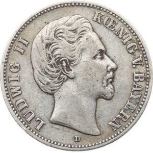 Bavaria, Ludwig II (1864–1886), 2 Mark 1876 D KM 505