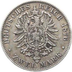 Bavaria, Ludwig II (1864–1886), 2 Mark 1876 D KM 505