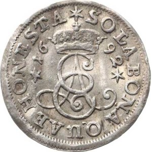 Brunsw-Luneb-Calenb, Ernst August (1679-1698), 4 Mariengroschen 1692 HB KM 364, zvlněný