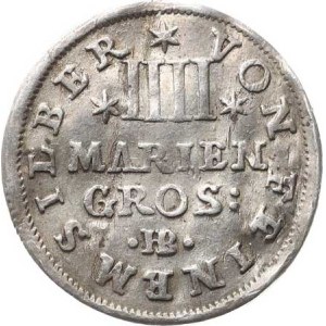 Brunsw-Luneb-Calenb, Ernst August (1679-1698), 4 Mariengroschen 1692 HB KM 364, zvlněný