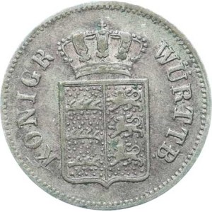 Württemberg, Wilhelm I (1816–1864), 6 Kreuzer 1844 KM 592 Ag 333 2.59 g