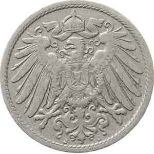 Nemecko, drobné mince cisárstva, 10 pfennigov 1899 J