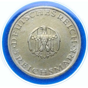 The Weimar Republic (1918–1933), 5 RM 1929 F – Lessing KM 61 capsule