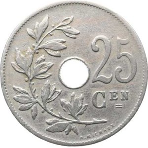 Belgium, Leopold II (1865–1909), 25 Centimes, 1908, BELGIË, KM 63 R