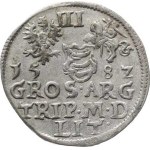 Poland, Stefan Bathory (1576–1586), 3 Lithuanian Groschen, 1582, Vilnius-Hlebowicz; end of description: L / LIT