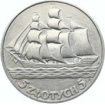 Poland (1923–1939), 5 Zlotys, 1936 – Sailboat Y# 31