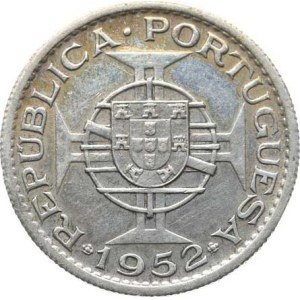 Angola, 10 Escudos, 1952, KM 73, Ag 720, 5 g